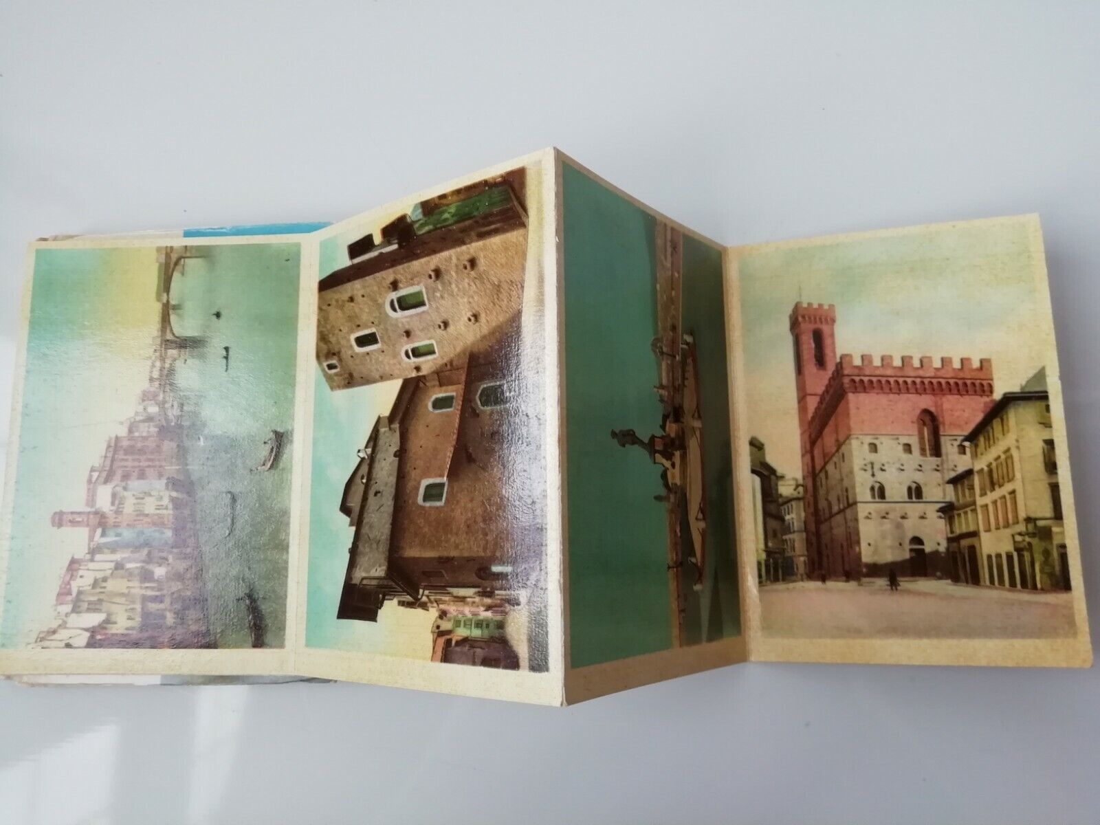 Vintage folder with hand-colored old photos of FirenzeItaly 