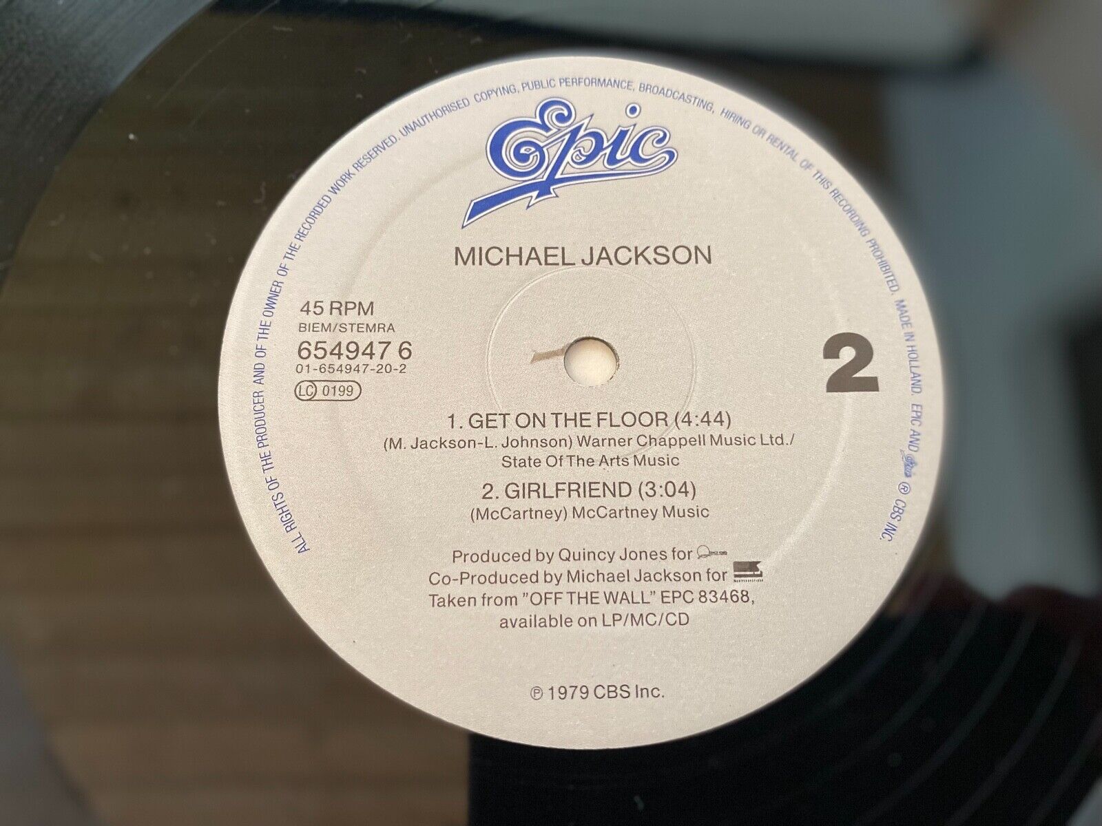 MICHAEL JACKSON "LIBERIAN GIRL/GET ON THE FLOOR/GIRLFRIEND" 1987 EPIC HOLLAND 12