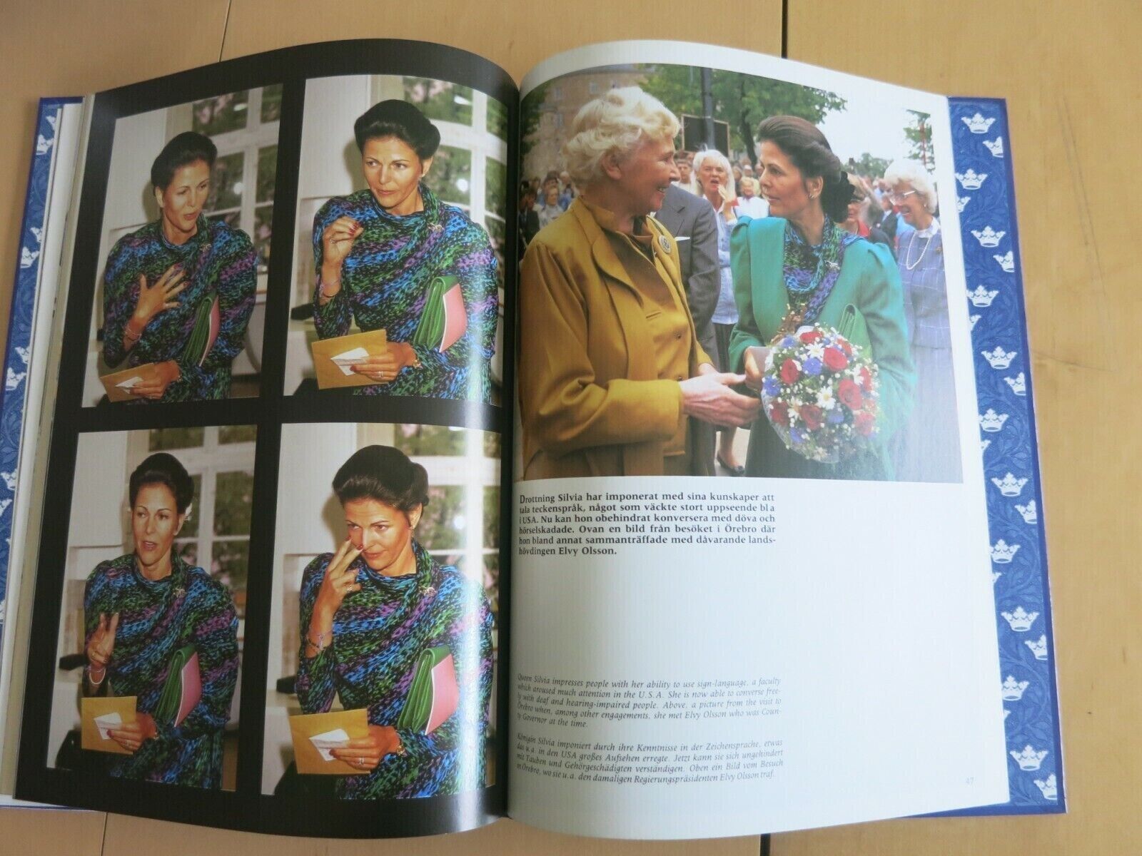 1989 Queen SILVIA King CARL GUSTAF Princess VICTORIA MADELEINE PHILIP ROYAL Bo61