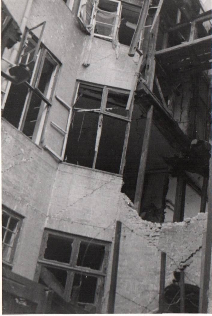 WWII Photo Ruins Sabotage Copenhagen Denmark Small Size 9x6cm World War 2