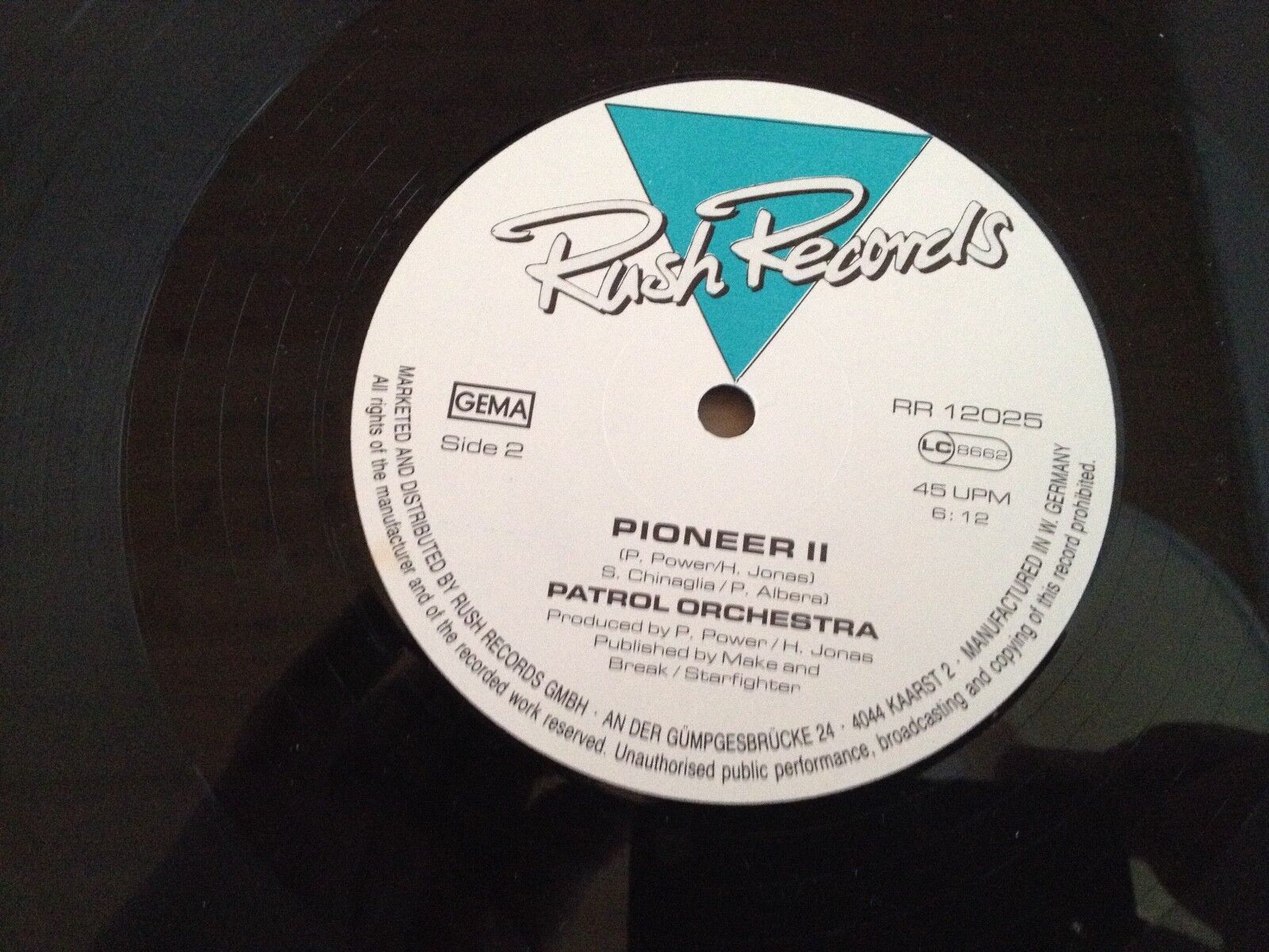 FIRST PATROL "WAR/FANFARE FROM ROCKY II" (EAST WEST MIX)  "PIONEER" RUSH RECORD