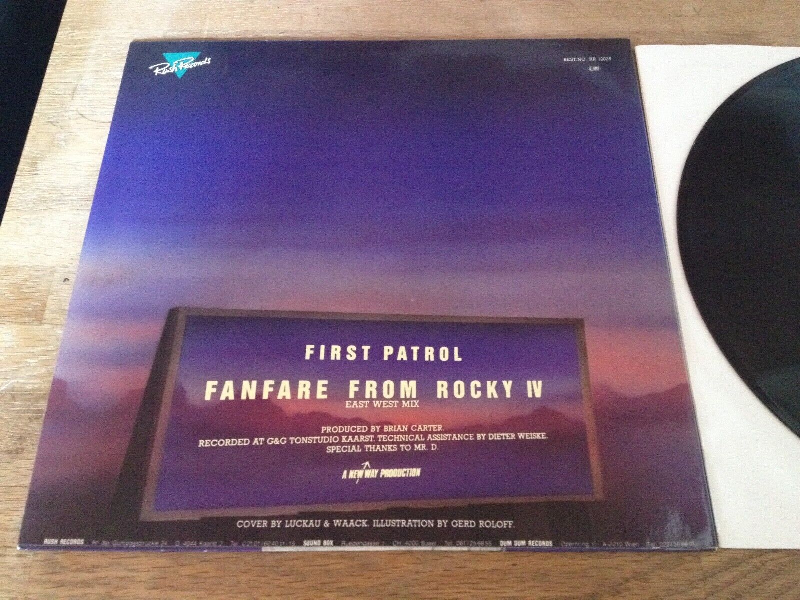 FIRST PATROL "WAR/FANFARE FROM ROCKY II" (EAST WEST MIX)  "PIONEER" RUSH RECORD