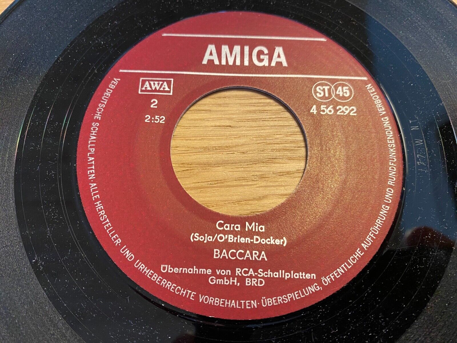 BACCARA "YES SIR I CAN BOOGIE/CARA MIA" 1970´S DDR AMIGA AWA 7" EAST GERMAN OOP