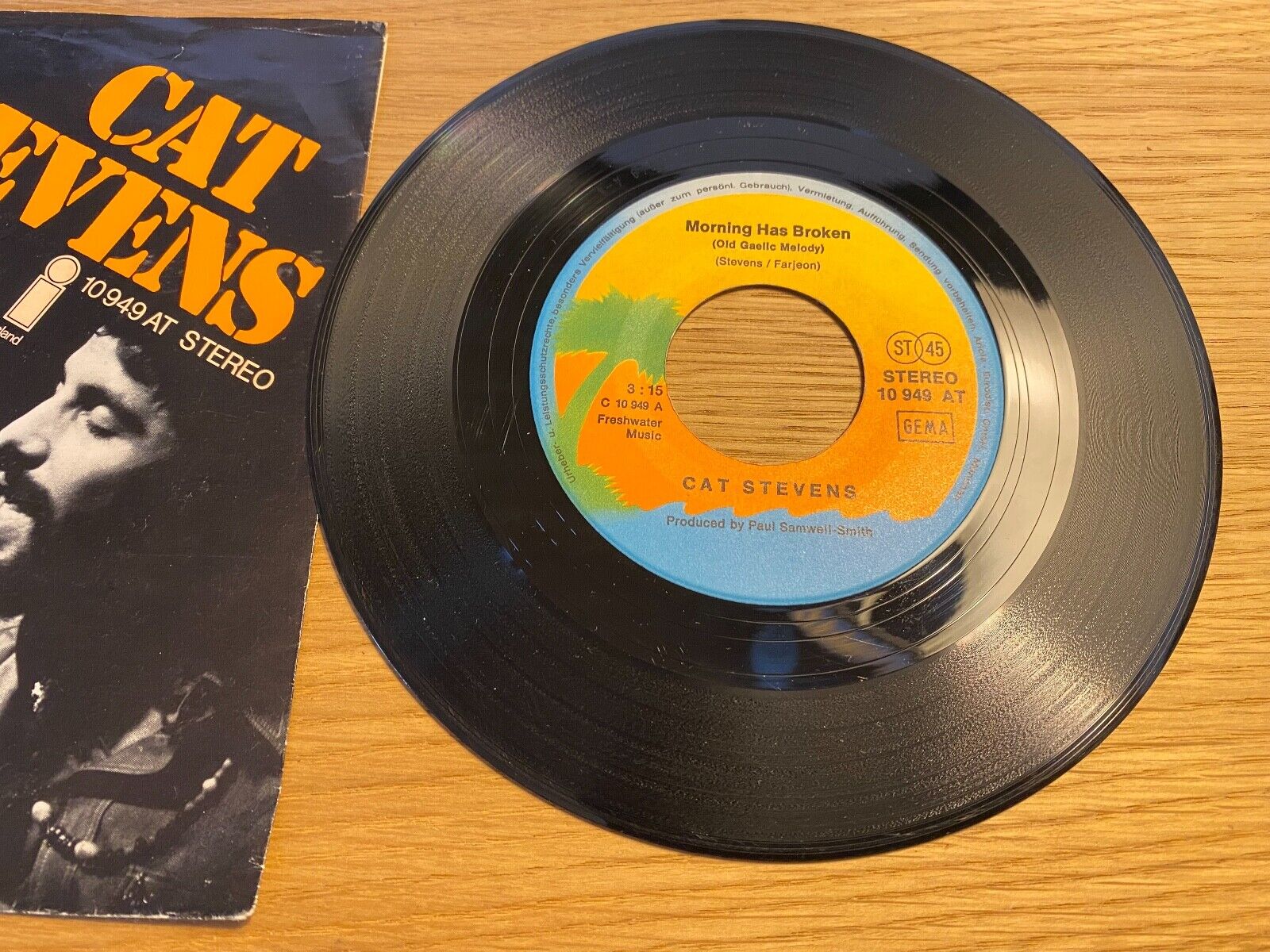 CAT STEVENS "MORING HAS BROKEN/GLAD I´M ALIVE" ISLAND RECORDS 1970´S W GERMANY*