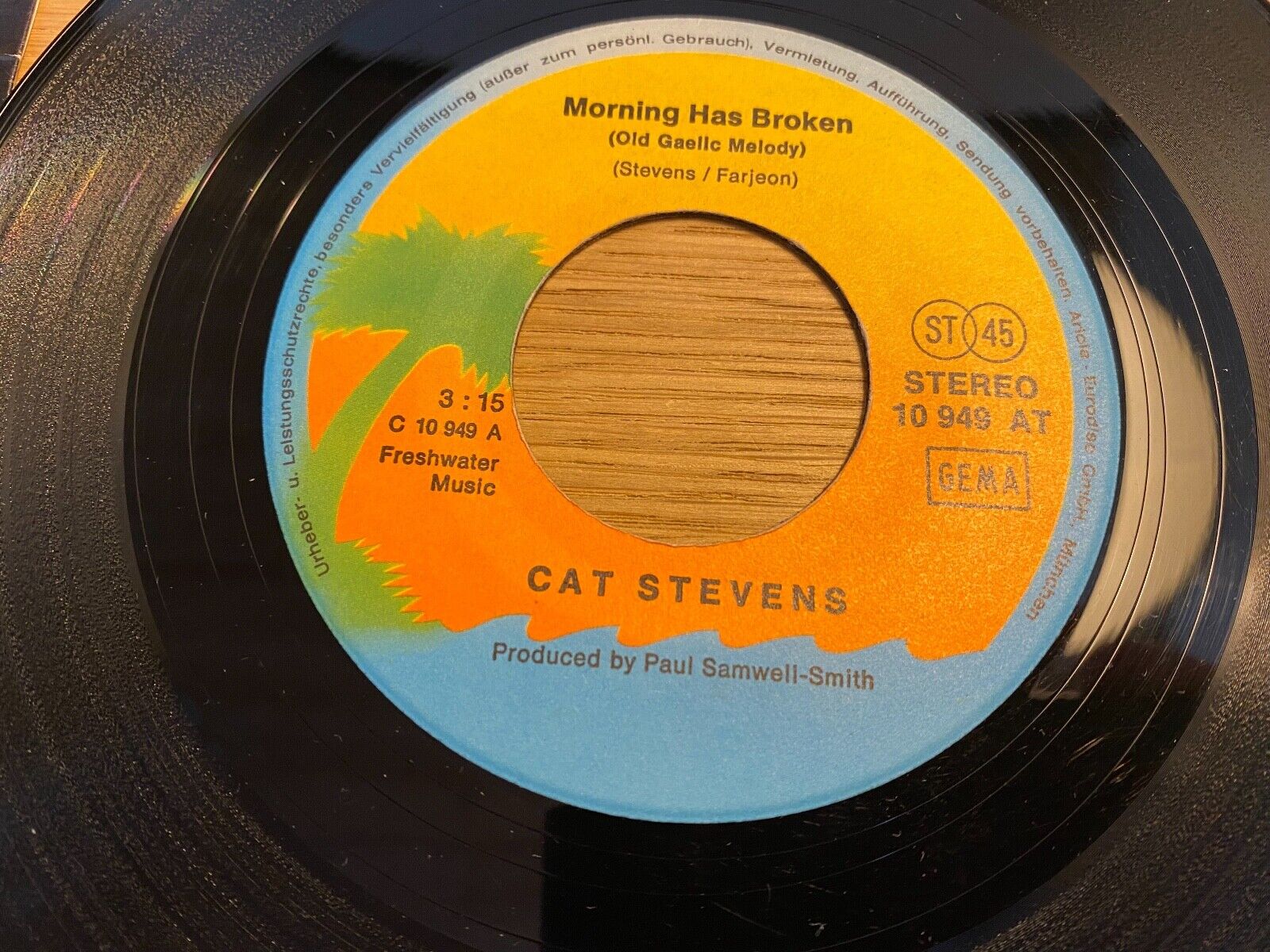 CAT STEVENS "MORING HAS BROKEN/GLAD I´M ALIVE" ISLAND RECORDS 1970´S W GERMANY*