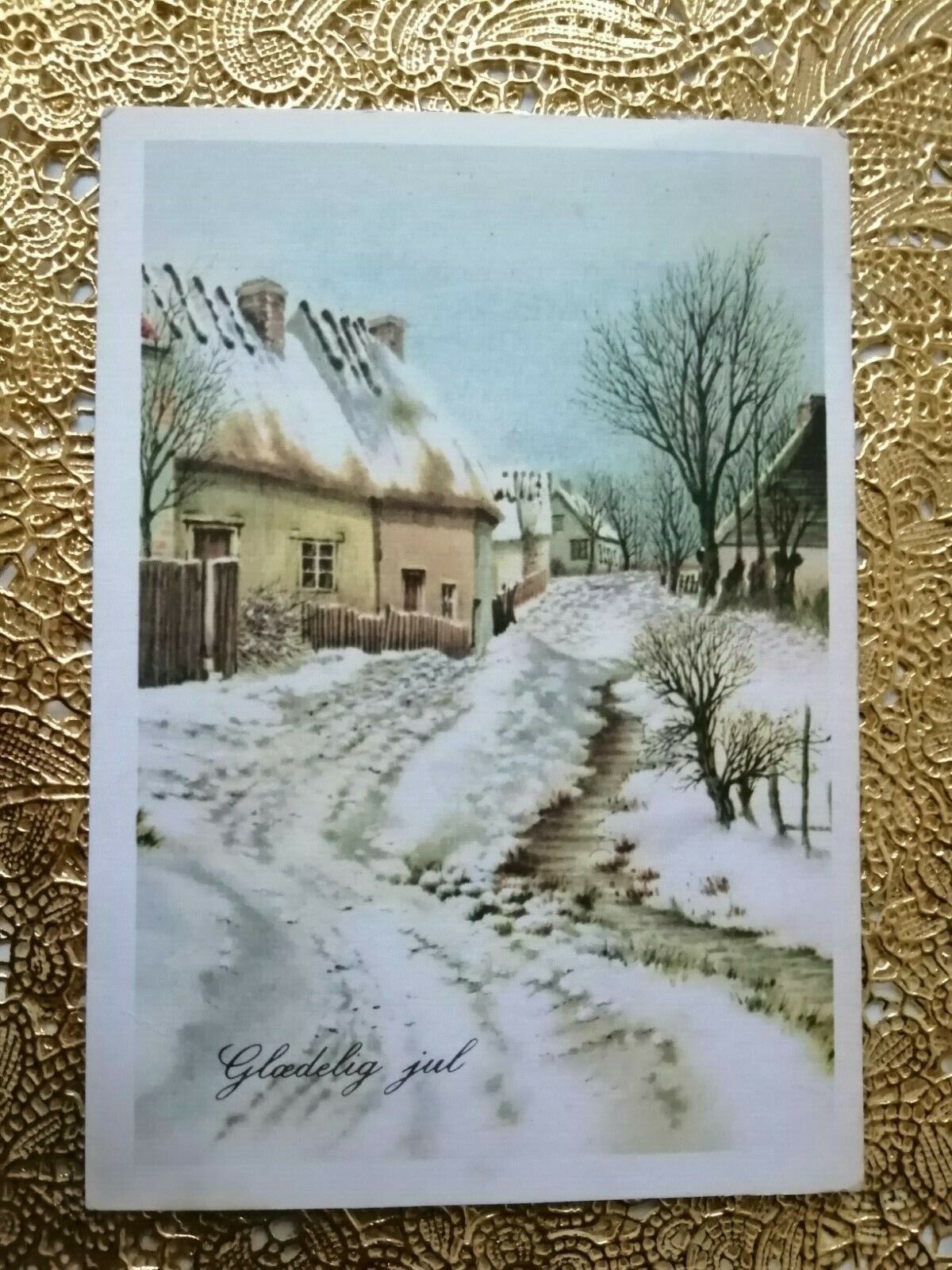 Vintage and collectible Danish Christmas card. Posted in 1981..( No. 13 U )