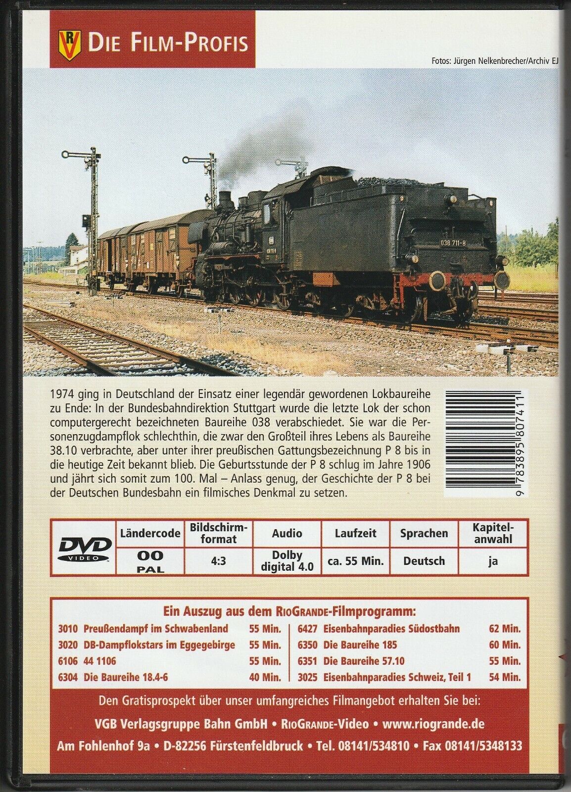 The Stars of the Rail 52: 100 Years P 8 - BR 3810 | Steam Locomotive Railway DVD