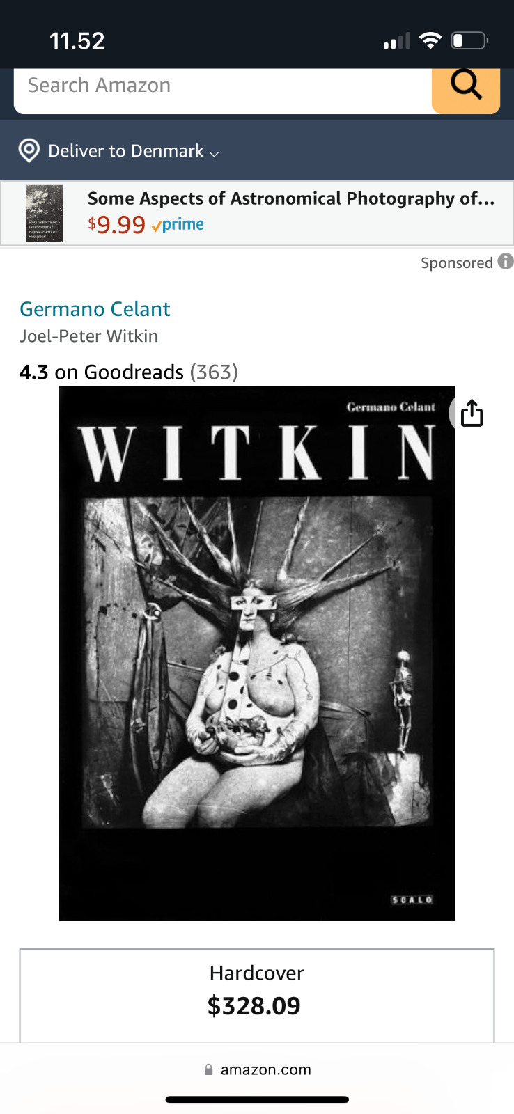 Joel-Peter Witkin : A Retrospective by Germano Celant (1995 Hardcover)