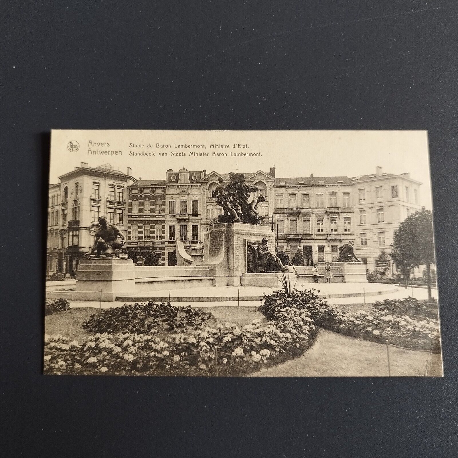 Belgium -Anvers-Antwerpen-Statue du Baron LambermontMinistre d'Etat 1910s