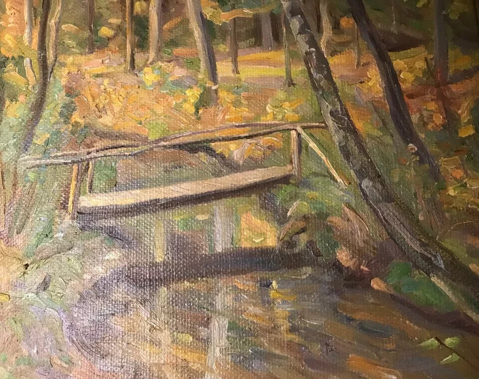 Holger Havrehed (1896-1970): WOODEN BRIDGE OVER WALDBACH Dated 1944