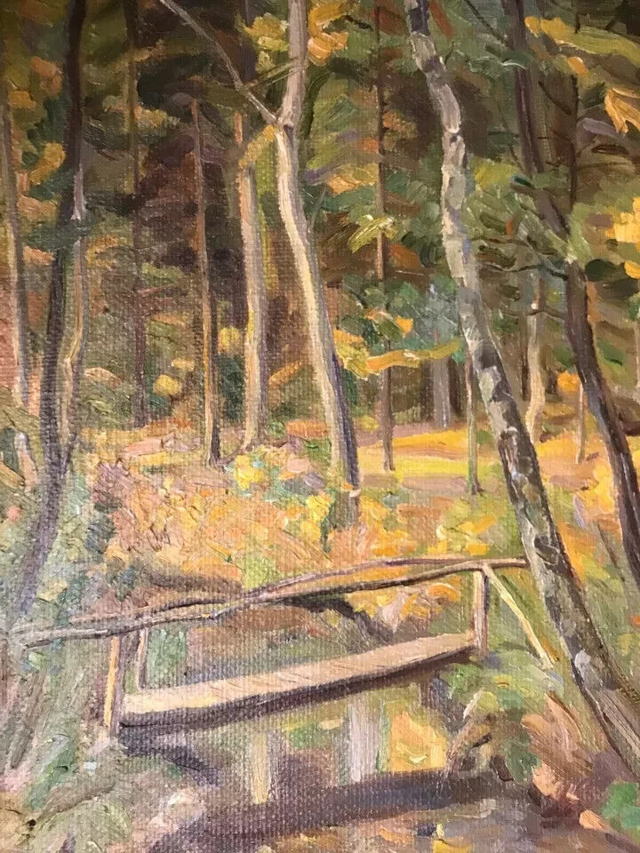 Holger Havrehed (1896-1970): WOODEN BRIDGE OVER WALDBACH Dated 1944