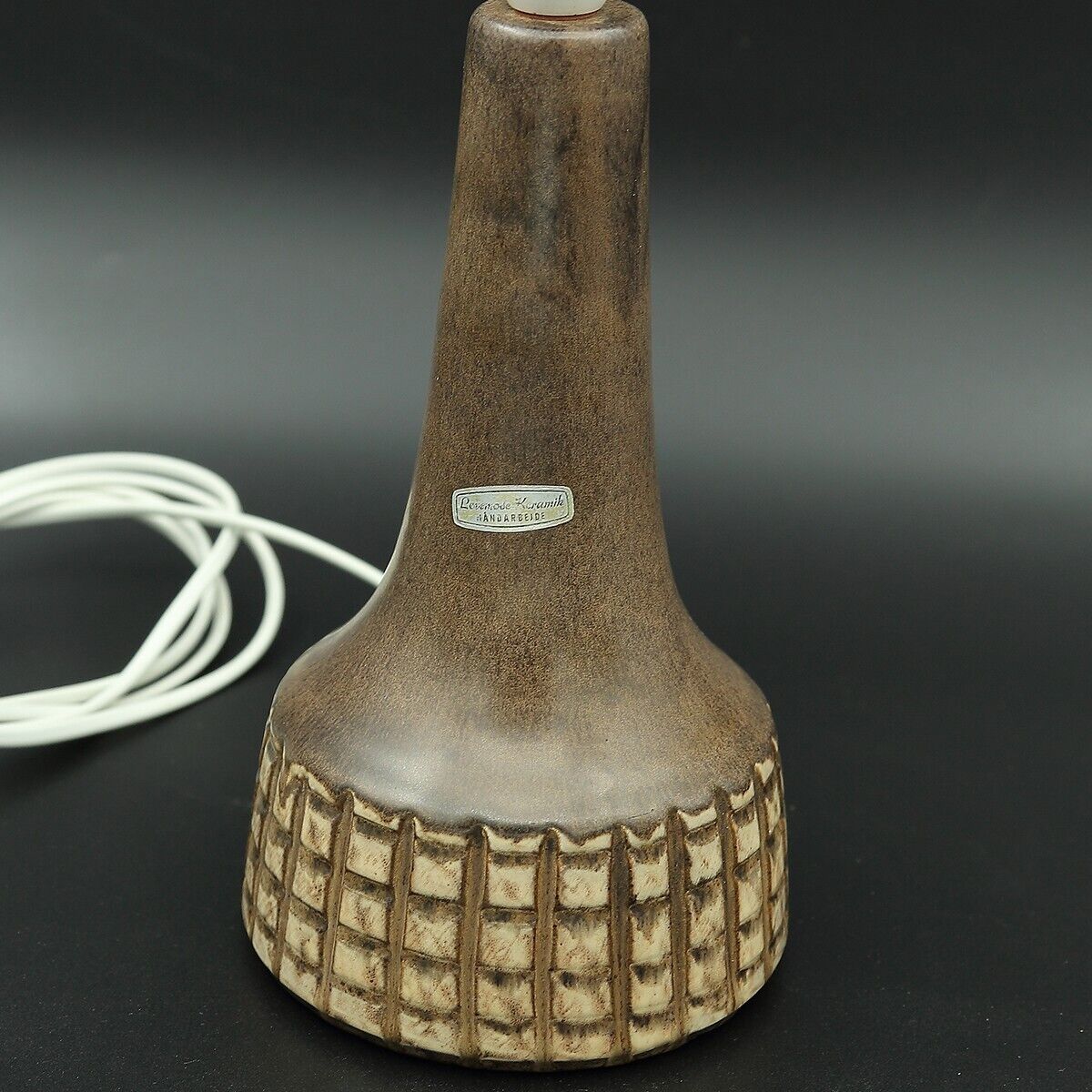 Løvemose Denmark Lamp, 1960s Brutalist Danish Design Pottery