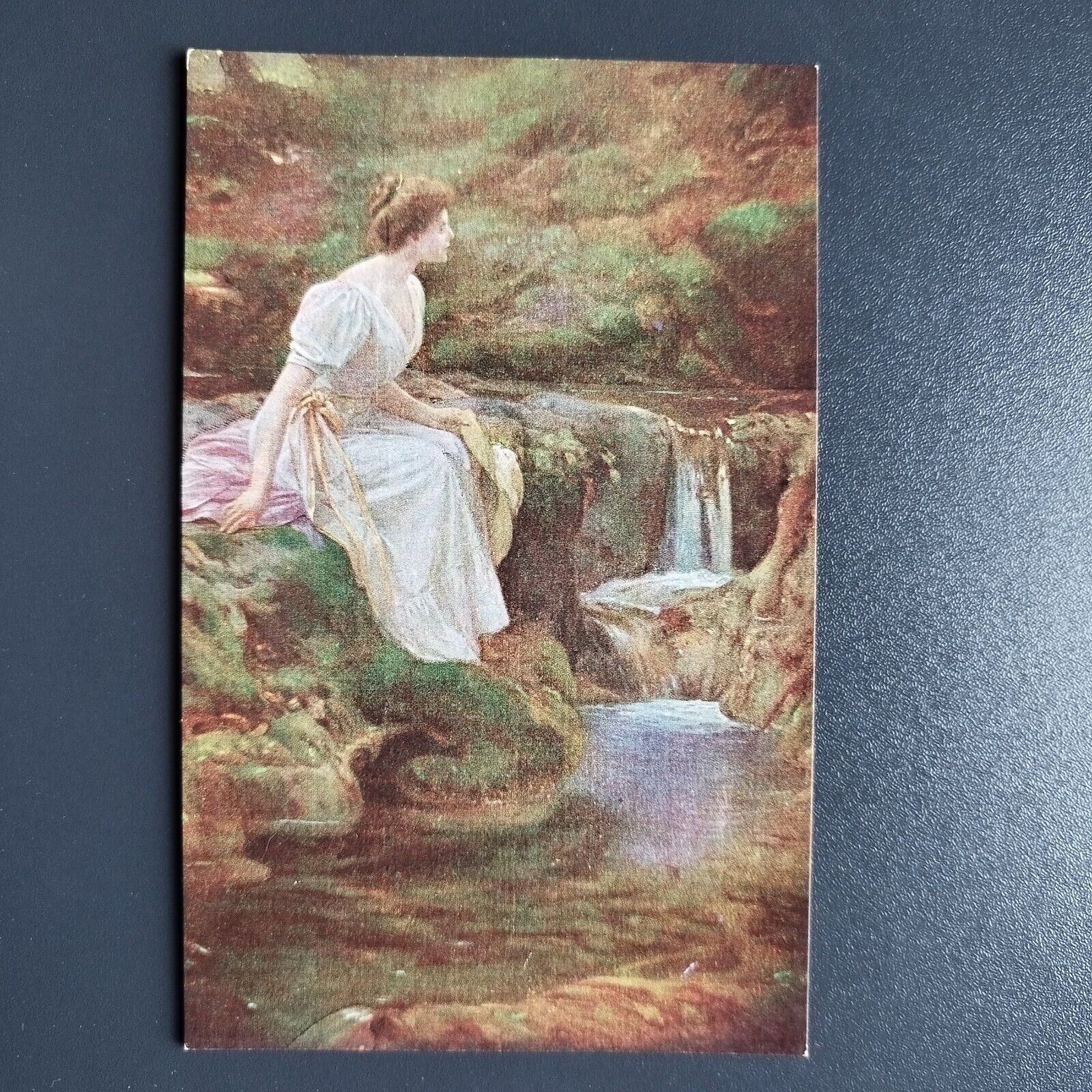 Germany  Postcard : Painting by E Niozky : An der Quelle