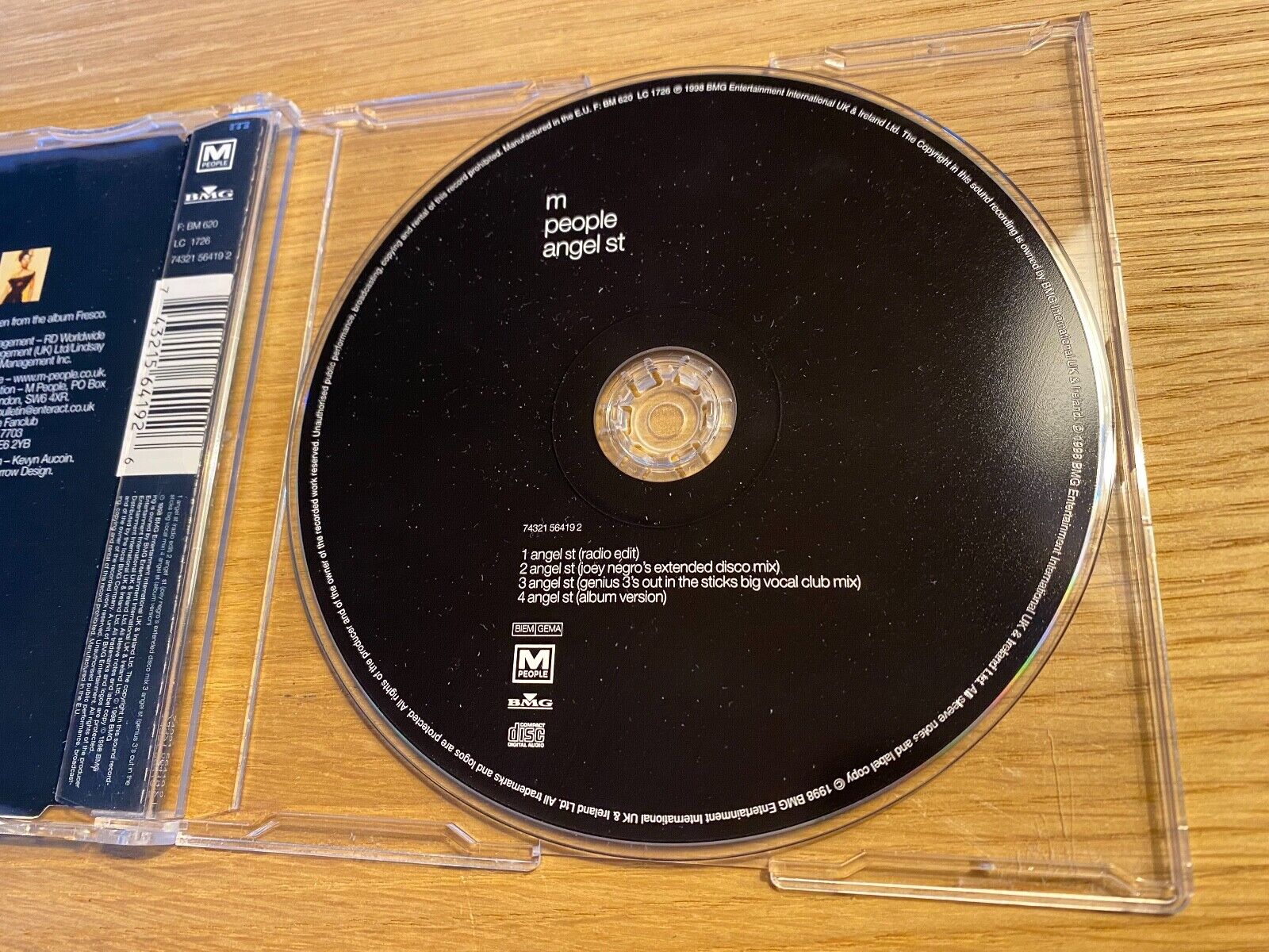 M PEOPLE "ANGEL ST" 1998 BMG RECORDS 4 TRACKS CD SINGLE MED IN THE EU REMIXES*