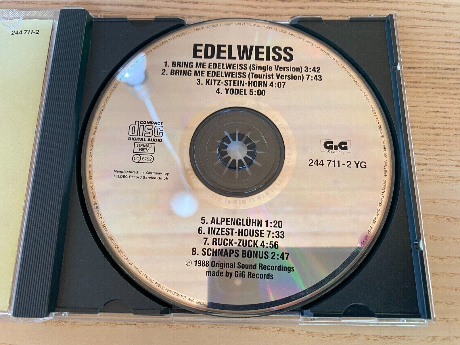 EDELWEISS "BRING ME EDELWEISS" CD SINGLE GIG RECORDS 8 REMIXES ABBA RELATED CD**