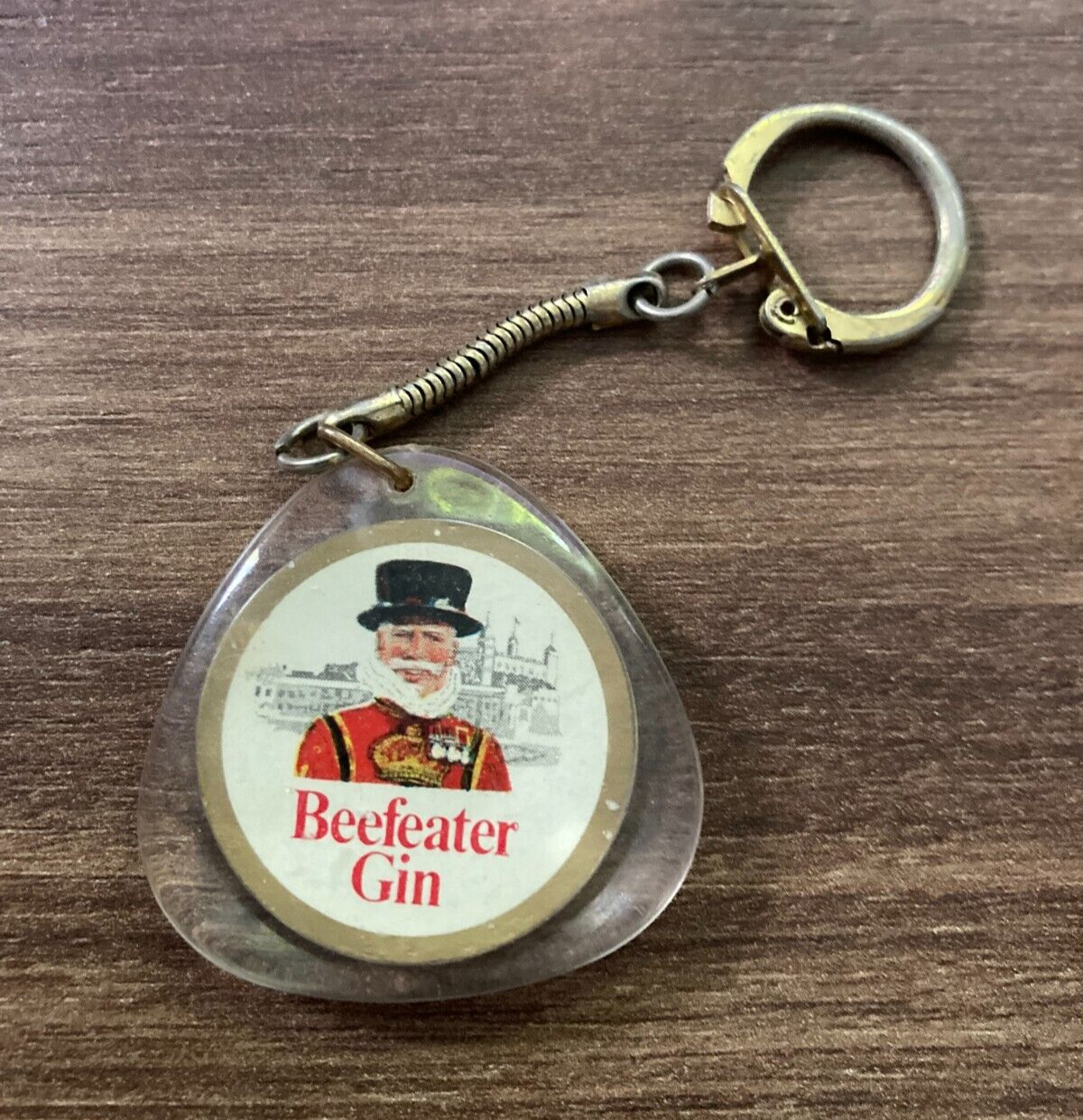 Vintage Beefeater Gin Keychain - Classic British Liquor Promotional Item