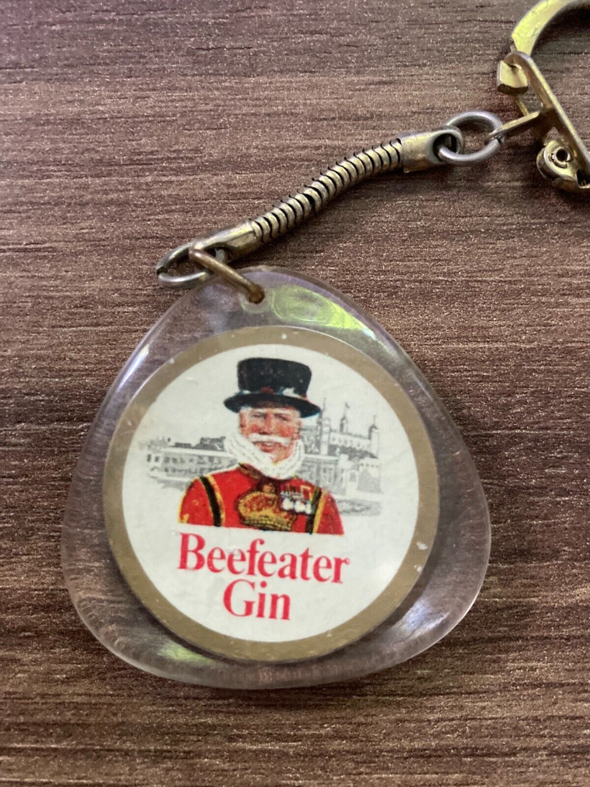 Vintage Beefeater Gin Keychain - Classic British Liquor Promotional Item