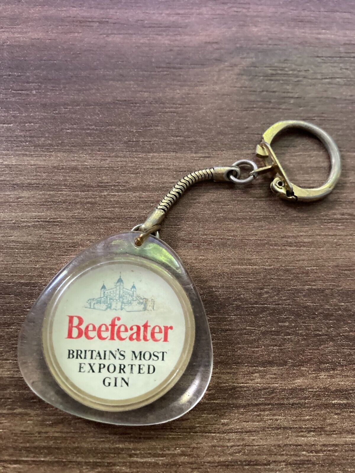 Vintage Beefeater Gin Keychain - Classic British Liquor Promotional Item