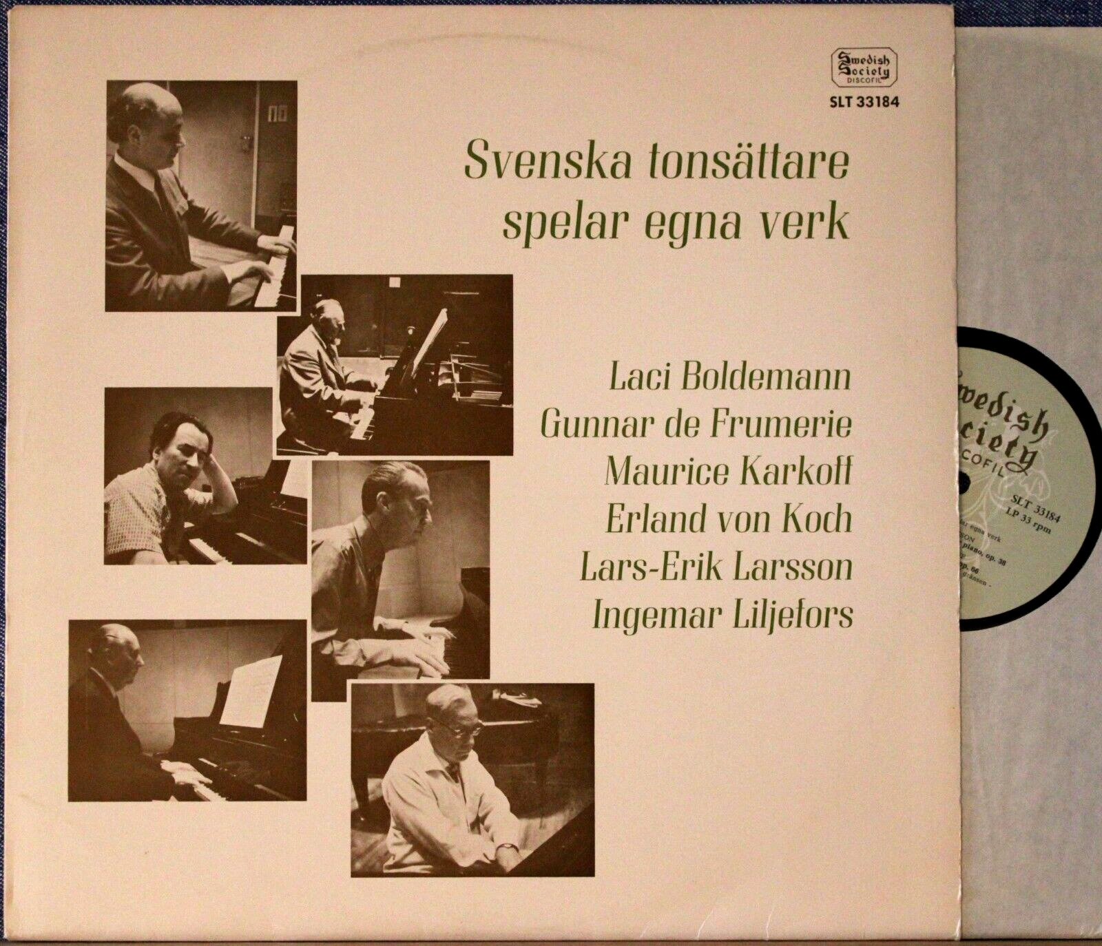 Swedish Composers play their own piano works Swedish Society SLT 33184 NM