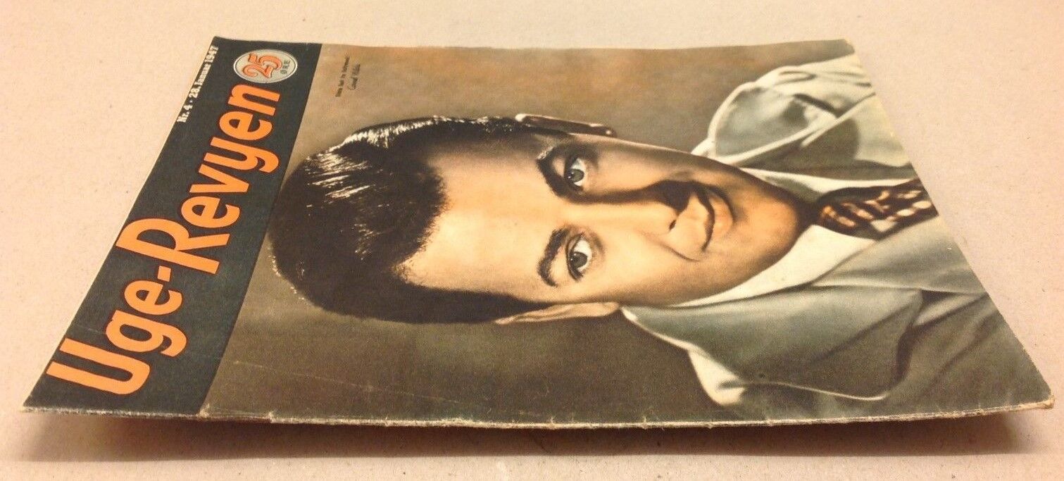 Cornel Wilde Hollywood Actor Original Vintage Danish Magazine 1947 "Uge-Revyen"