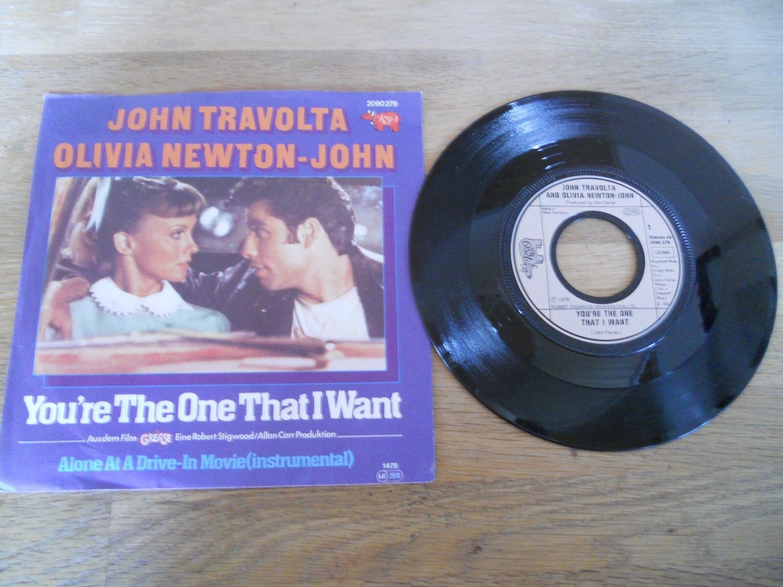 JOHN TRAVOLTA  OLIVIA NEWTON JOHN YOU´RE THE ONE THAT I WANT GREASE USED GERMAN