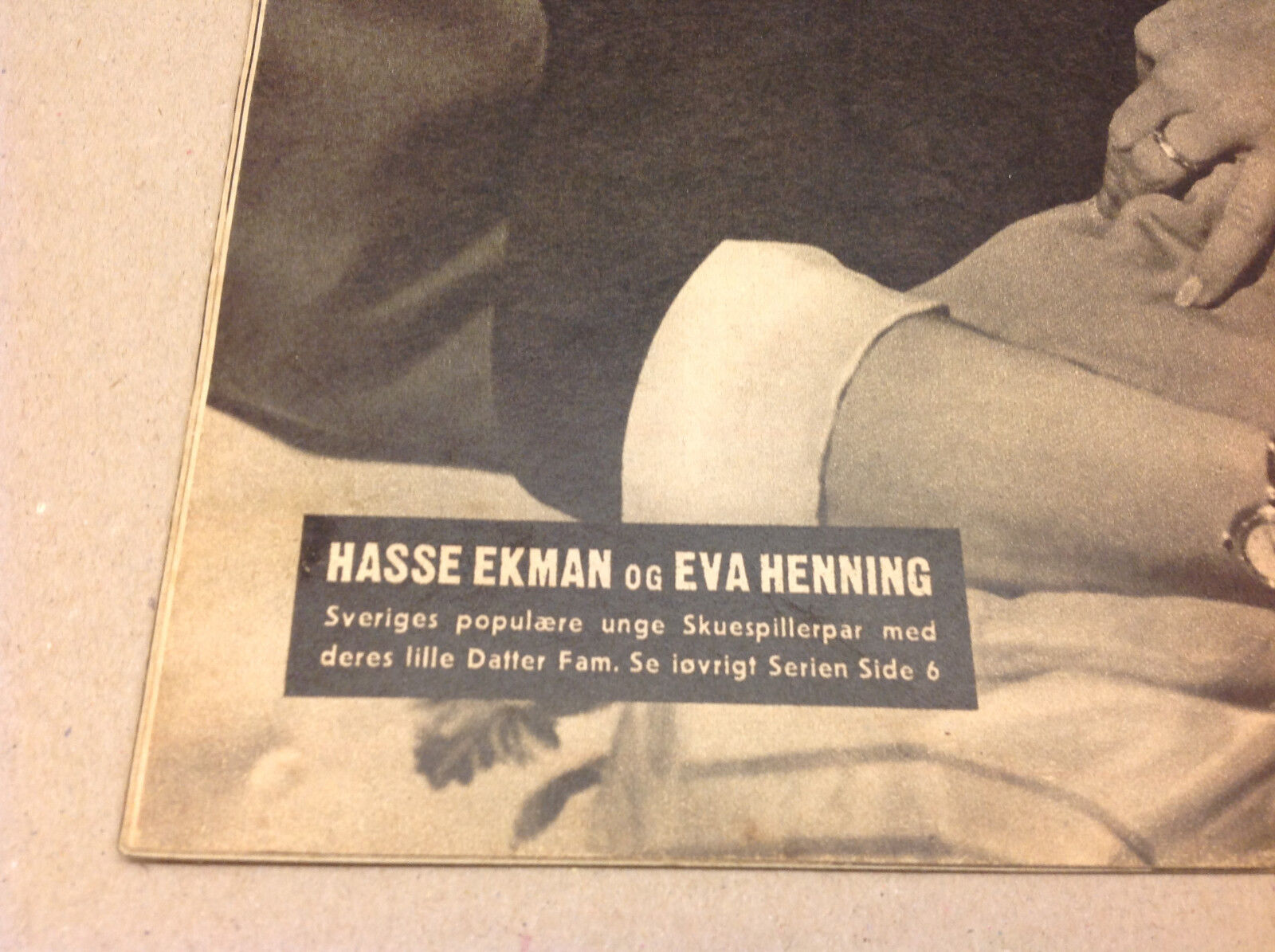 HASSE EKMAN EVA HENNING BACK COVER + SANTA ON DANISH Magazine Billed-Bladet 1947