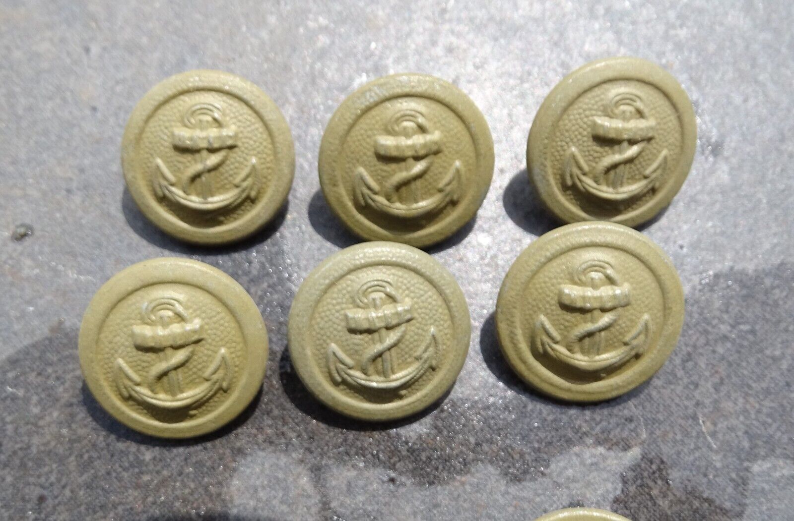 6x WEHRMACHT KRIEGSMARINE * orig BUTTONS 20mm - made in metal   ! £15 *