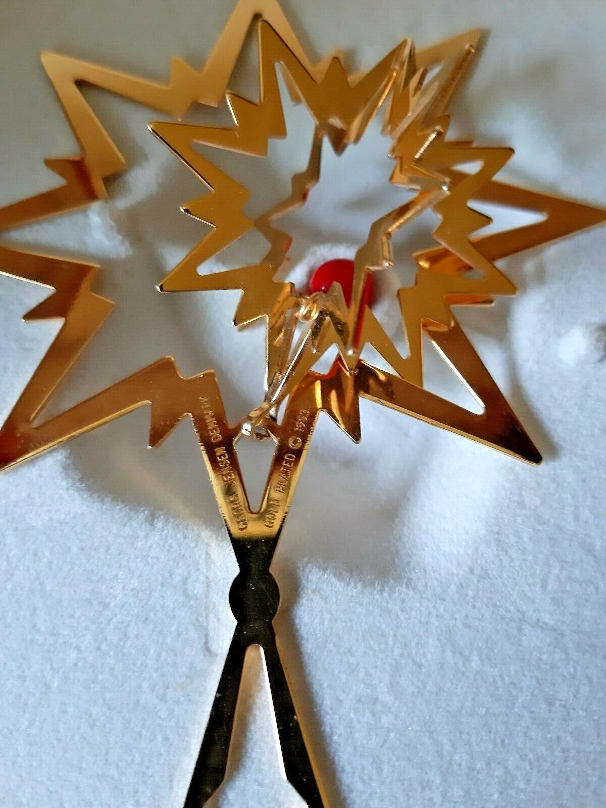 1993 CHRISTMAS STAR CHRISTMAS MOBILE 24 carat gold plated GEORG JENSEN Box