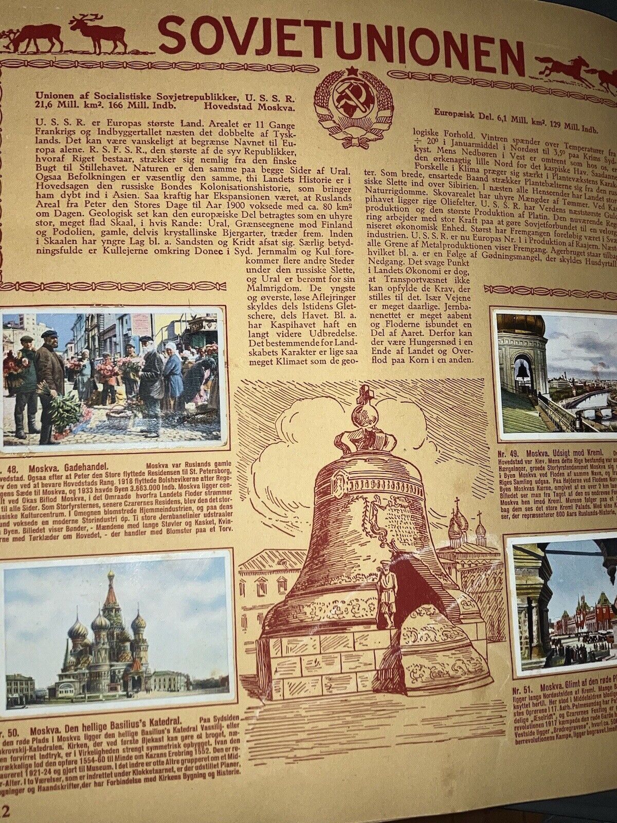 1936 Complete Danish History Album Around The World With Rich’s Soviet Union ✈️