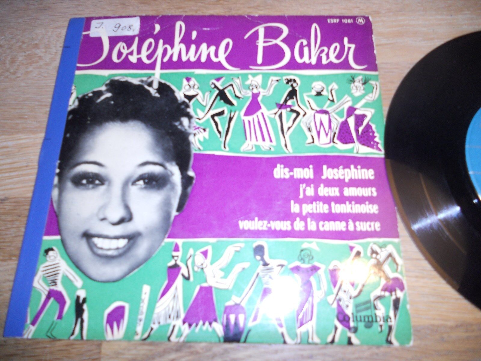 JOSÉPHINE BAKER "DIS-MOI JOSÉPHINE"COLUMBIA RECORDS 33 RPM EXTENDED PLAY EP BIEM