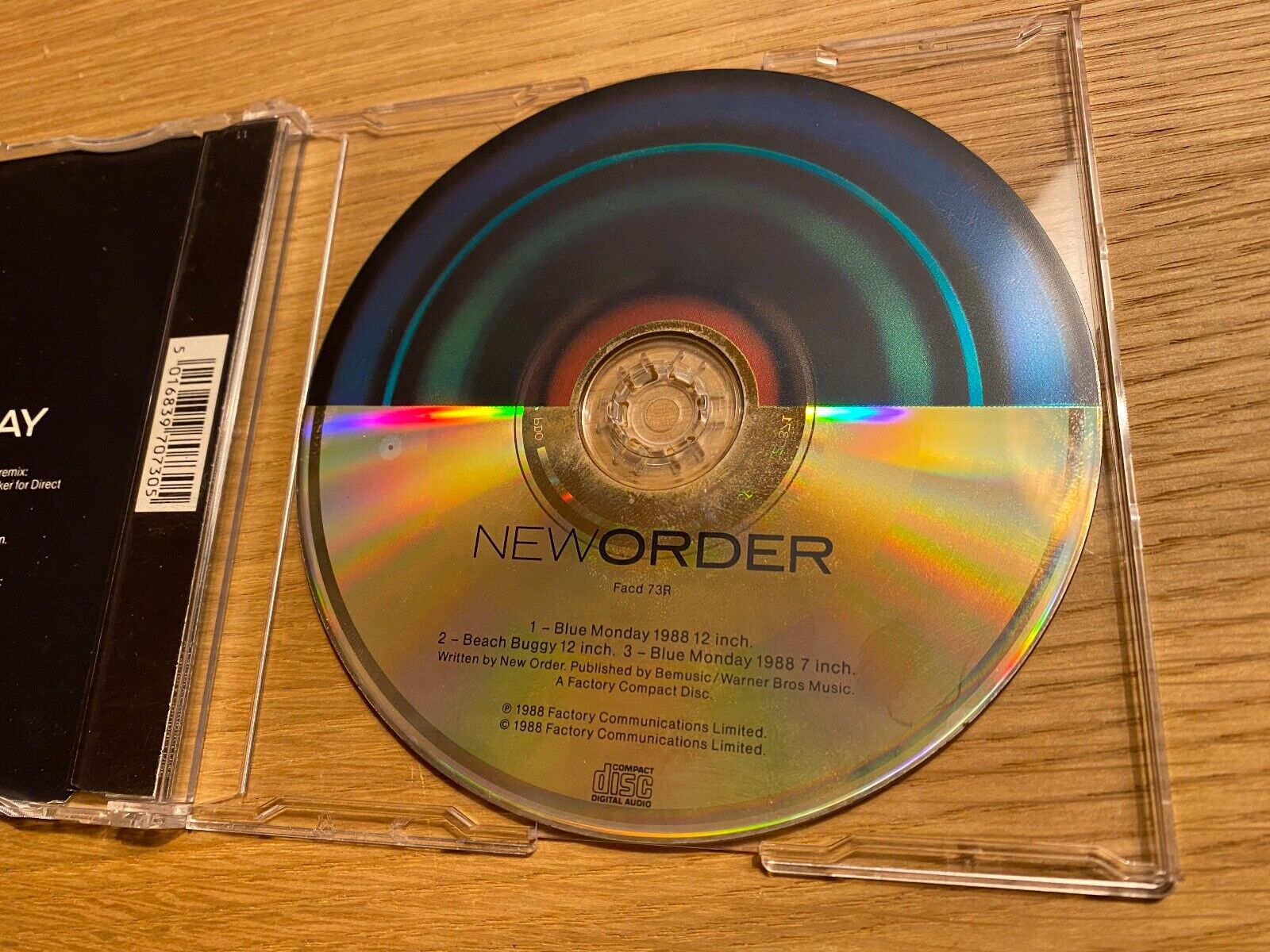 NEW ORDER "BLUE MONDAY 1988" 1988 3 TRACK CD SINGLE FACTORY COMMUNICATIONS UK