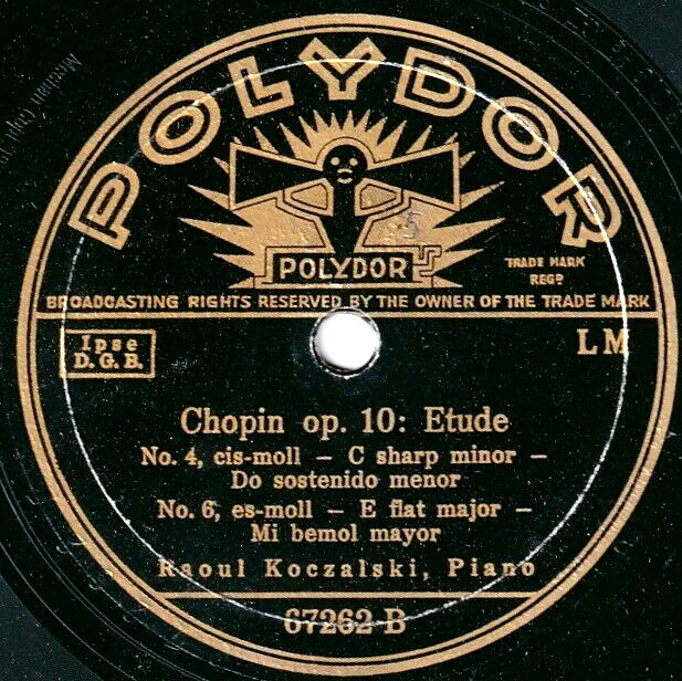 Koczalski Chopin (Etudes op 25) Pol 67262-4 (3) NM(-)