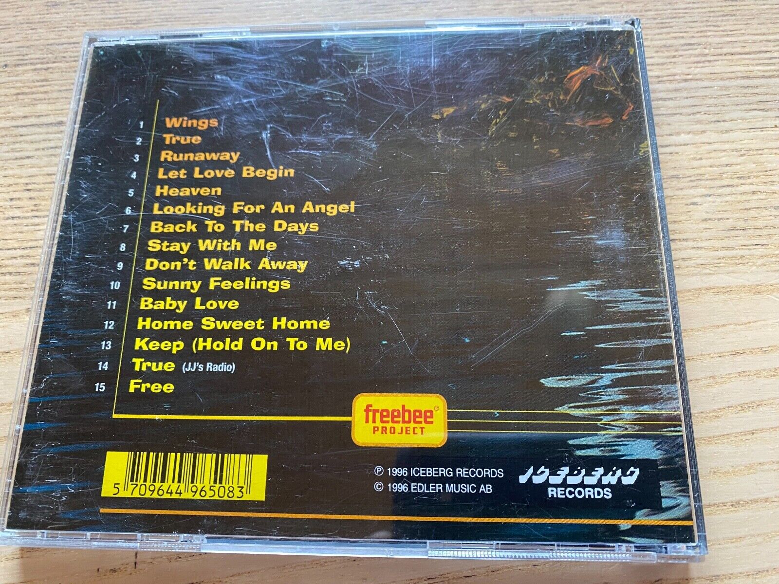 FREEBEE 1996 DEBUT CD ALBUM 15 TRACK ICEBERG RECORDS EDLER MUSIC AB DANISH PRESS