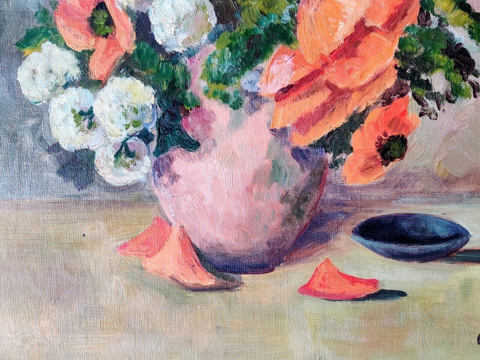 FLOWERS IN VASE, original oil painting