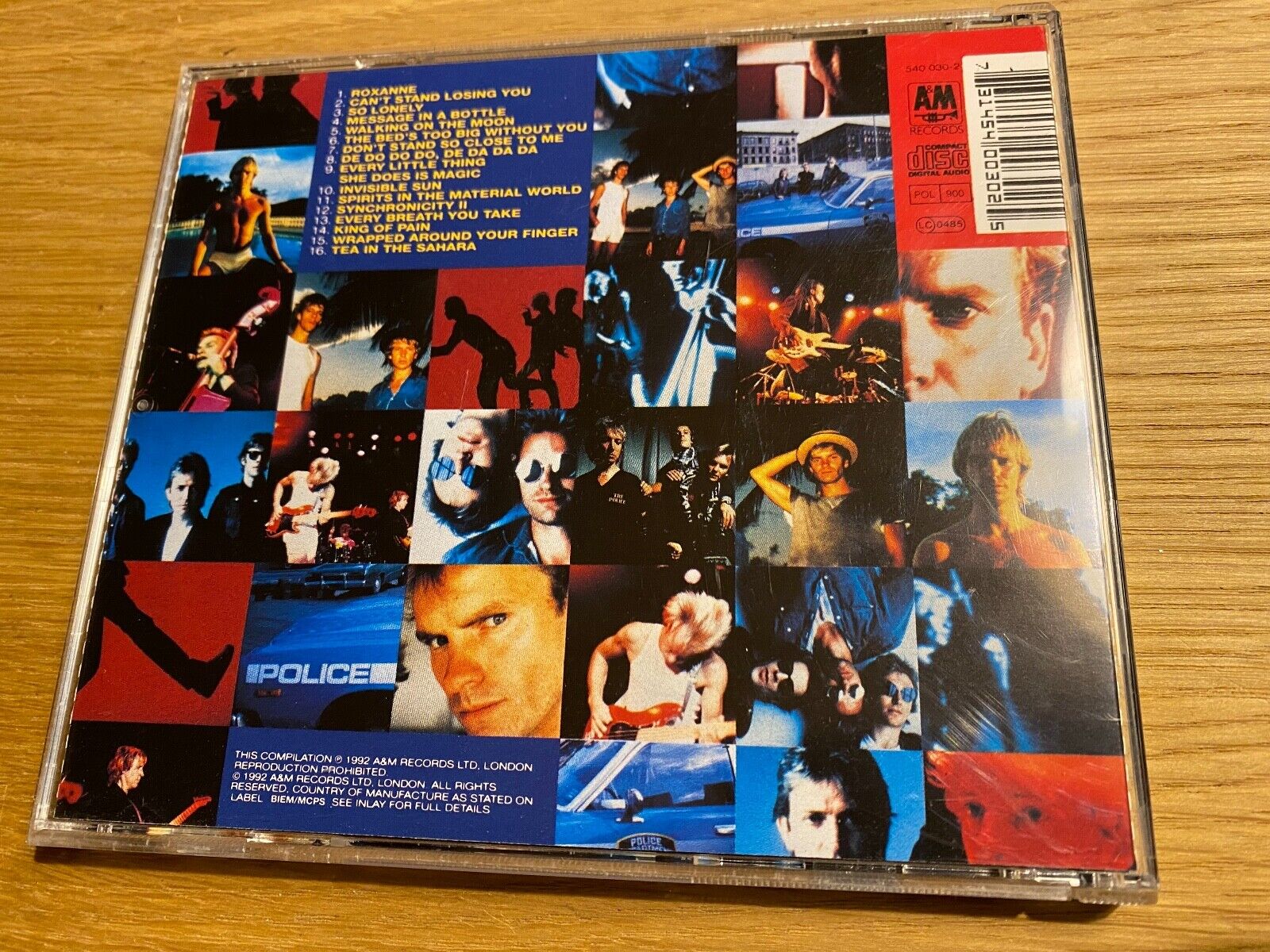 THE POLICE "GREATEST HITS" AM RECORDS 16 TRACKS CD ALBUM FRANCE OUT OF PRINT **