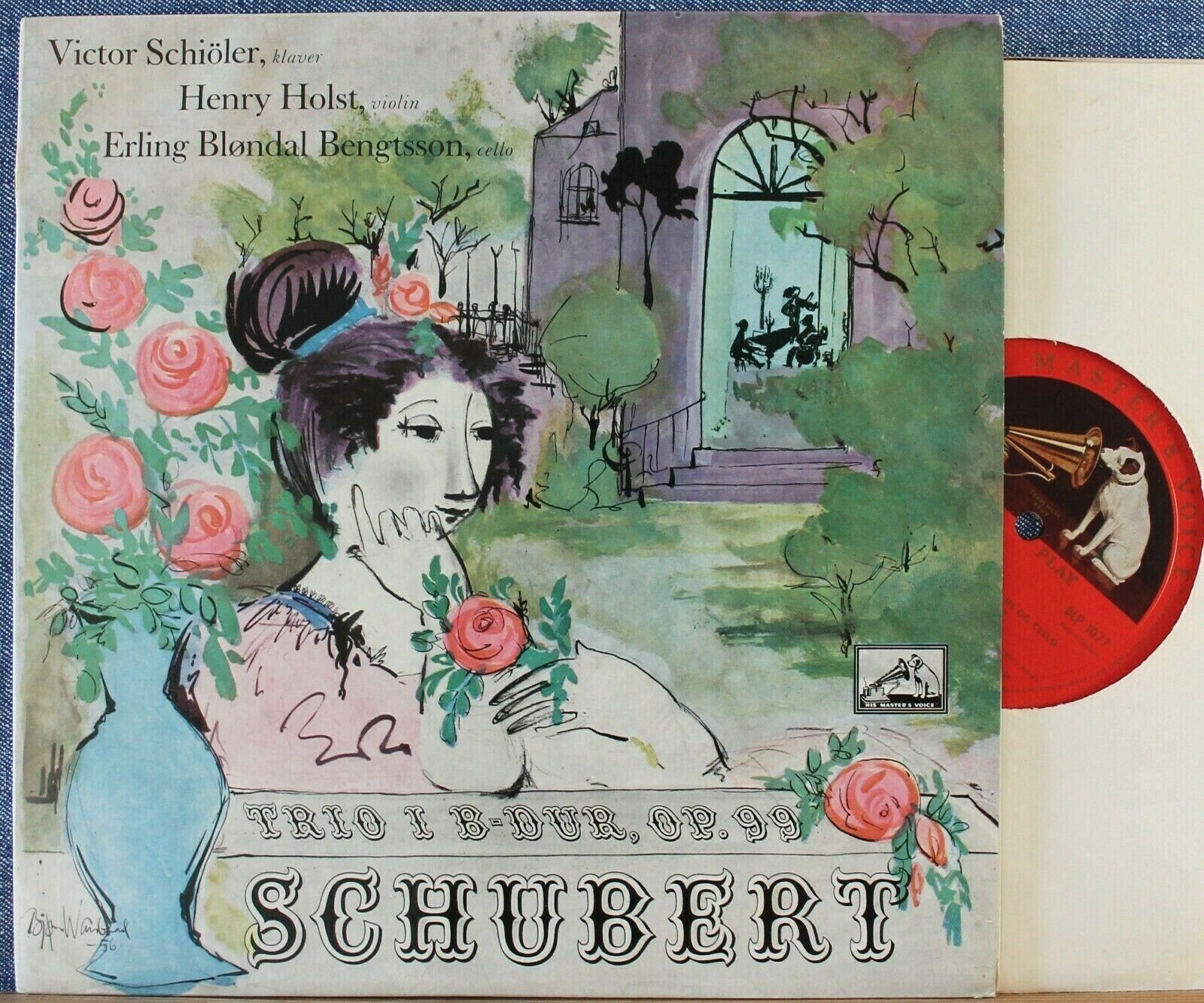 Schiöler; Holst; Bengtsson Schubert (Piano trio op 99) HMV BLP 1077 (10") NM