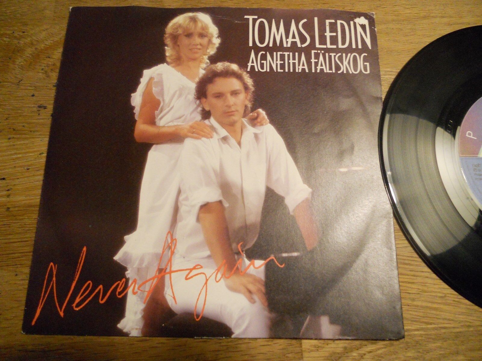 TOMAS LEDIN  AGNETHA FALTSKOG (ABBA) "NEVER AGAIN" 1982 SWEDISH SINGLE POLAR***