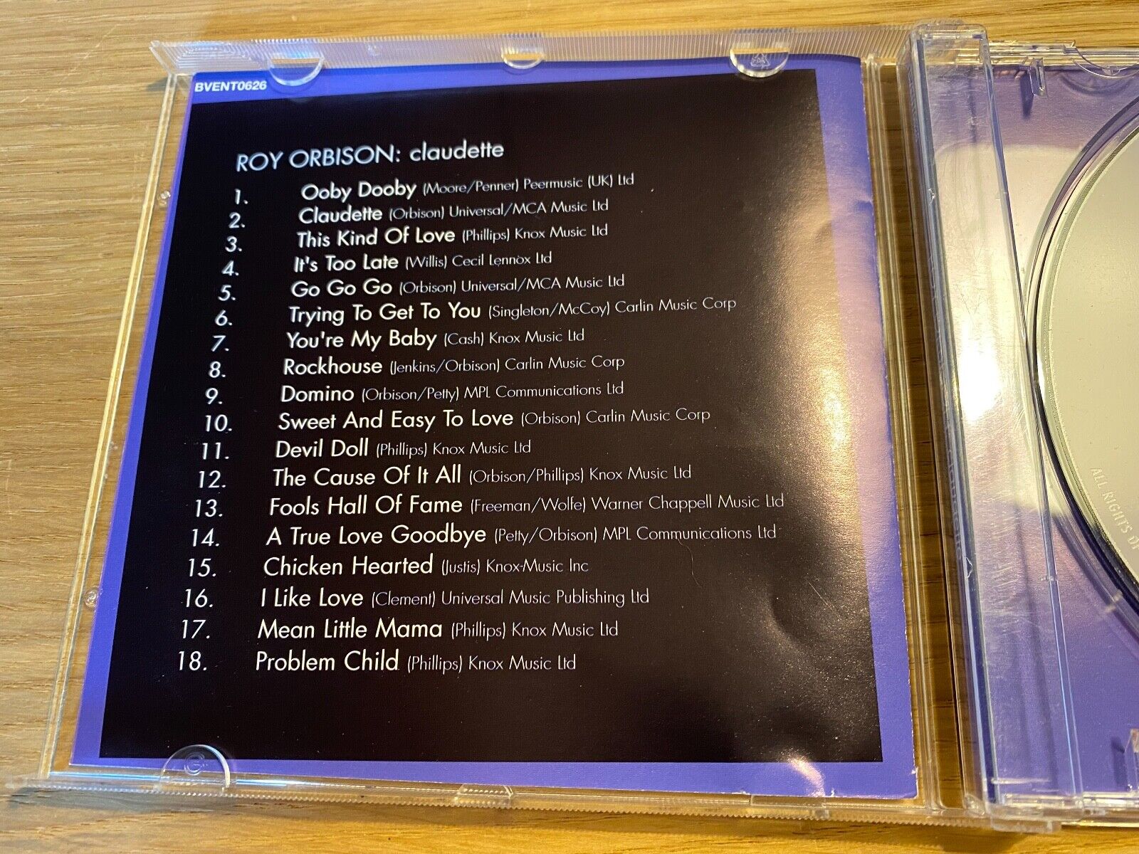 ROY ORBISON "CLAUDETTE" 2006 CD 18 TRACK BOULEVARD ENTERTAINMENT HORIZON RECORDS