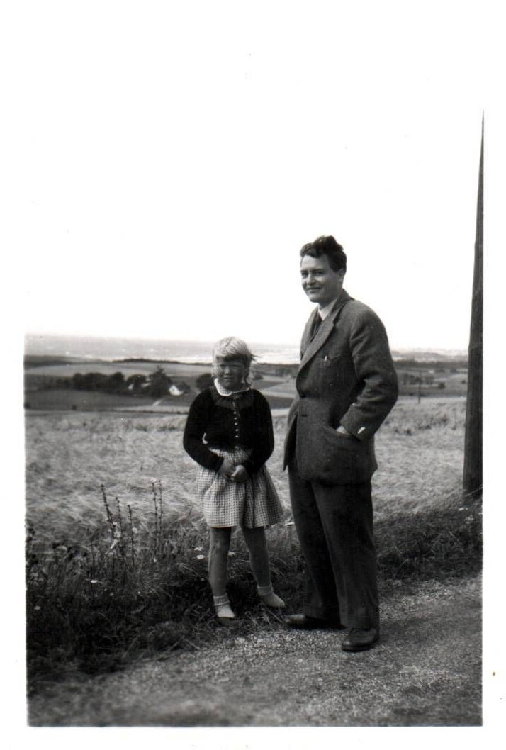 Father Child Life in Denmark 1900 - 1950s Rare Vintage Photo Small Size 9x6cm