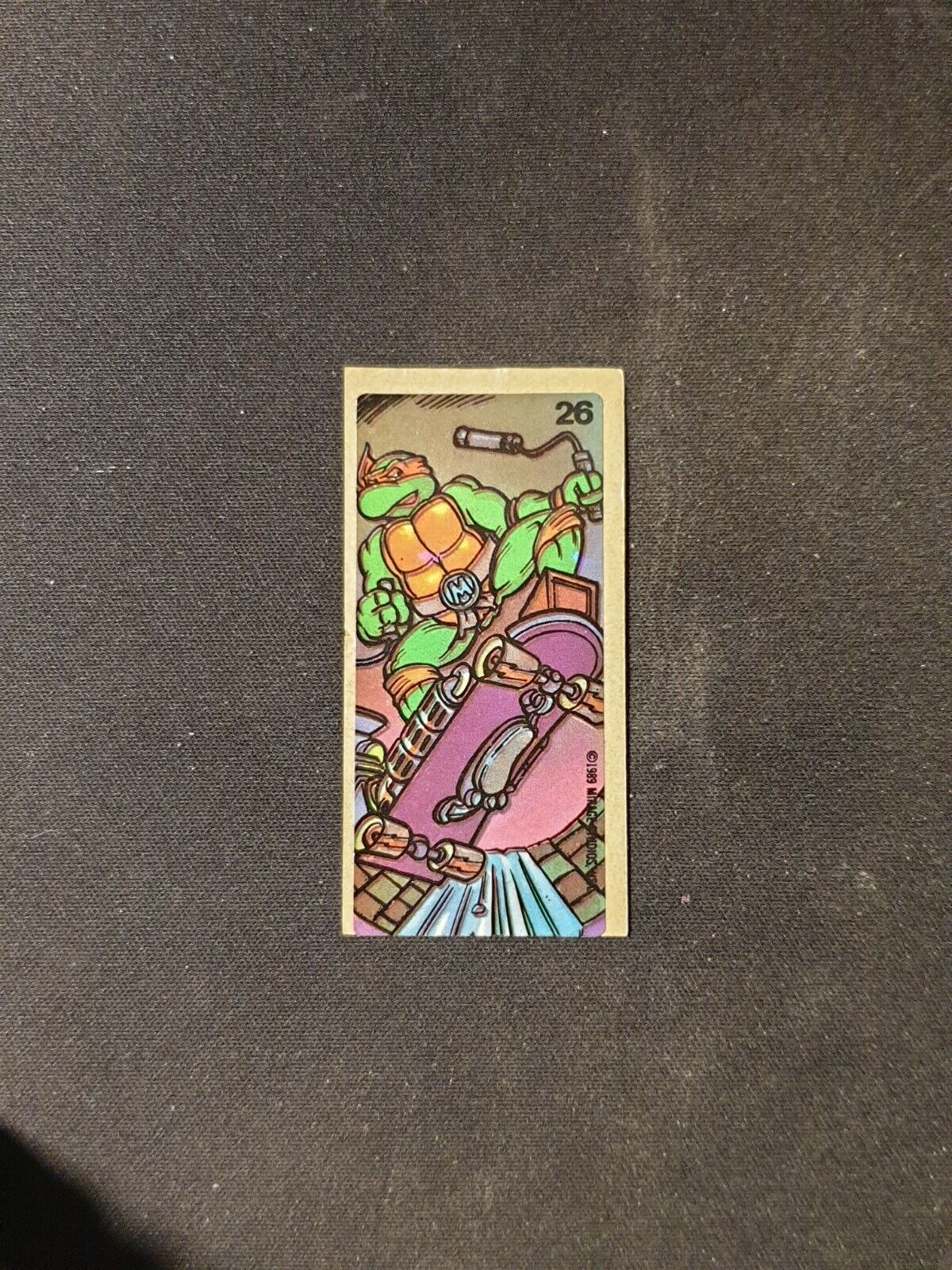 1989 TEENAGE MUTANT NINJA TURTLES Mirage Studios BUBBLE GUM Sticker No 26