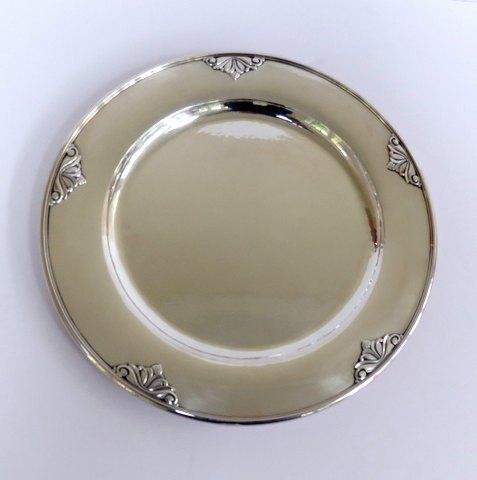 Set of 7 Georg Jensen Sterling Silver Acanthus Charger Plate no 657D Johan Rohde