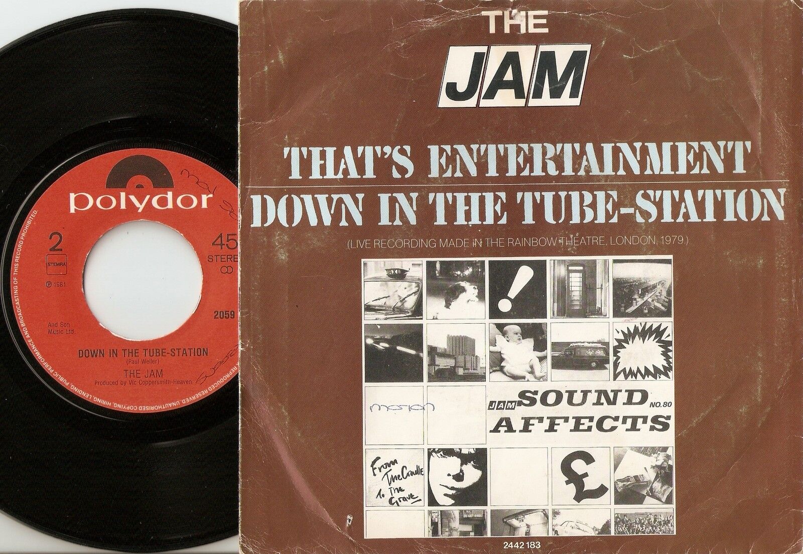 THE JAM THAT`S ENTERTAINMENT DUTCH 45+PS 1980 MOD REVIVAL QUADROPHENIA WELLER