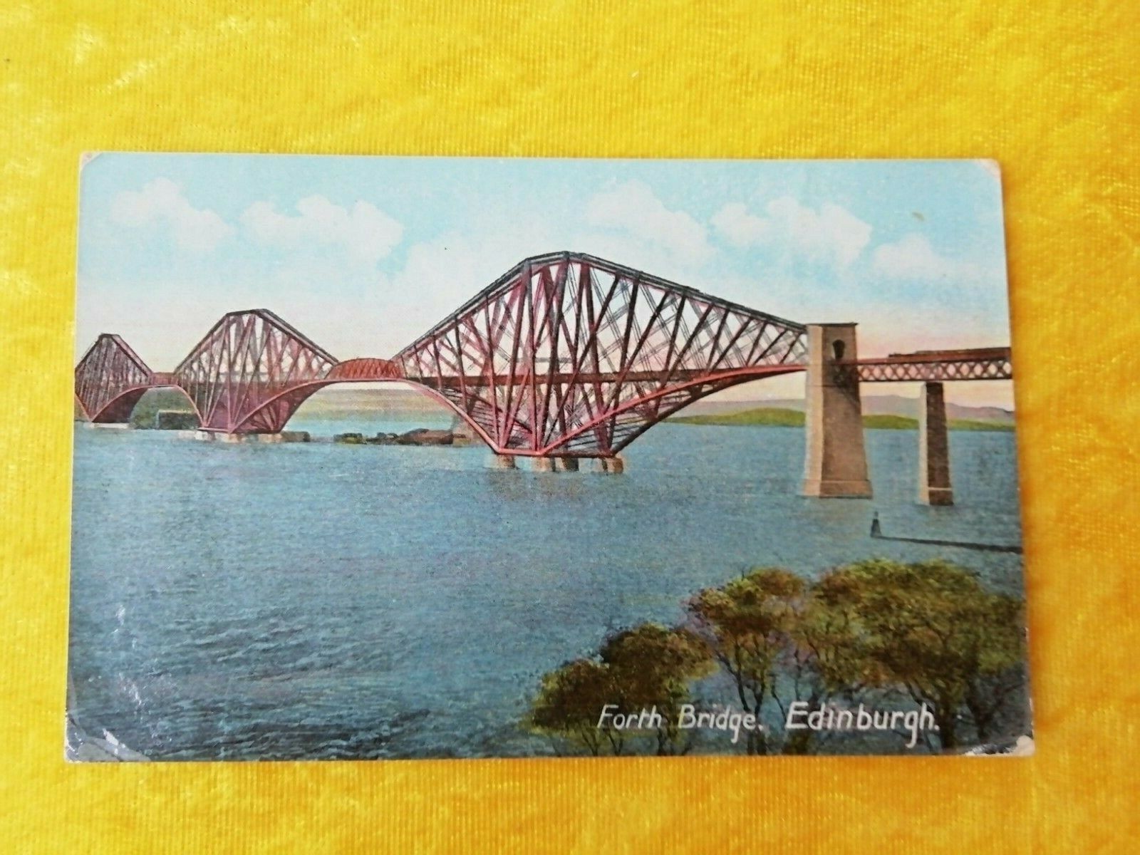 Forth BridgeEdinburghScotlandC1910Vintage unused postcard