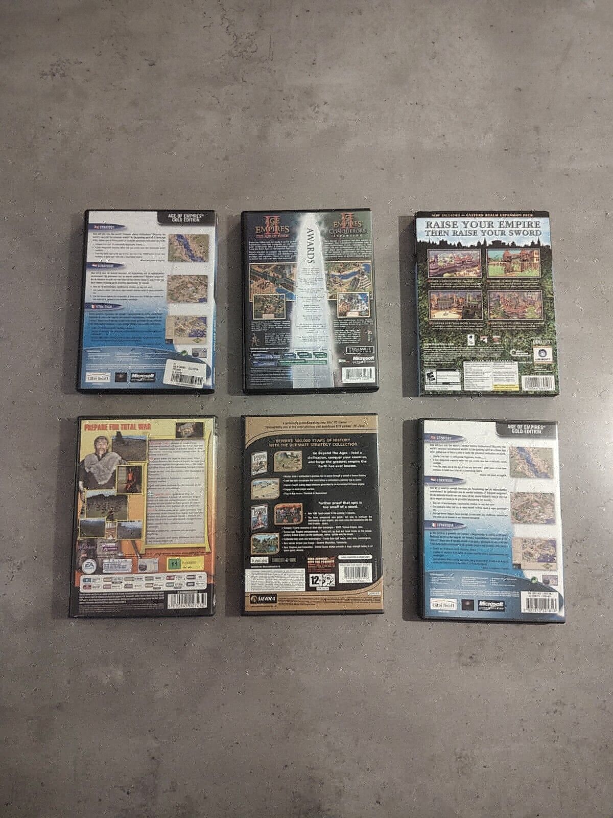 PC Game Lot - Age of Empires, The Settlers, Shogun Total War, Empire Earth