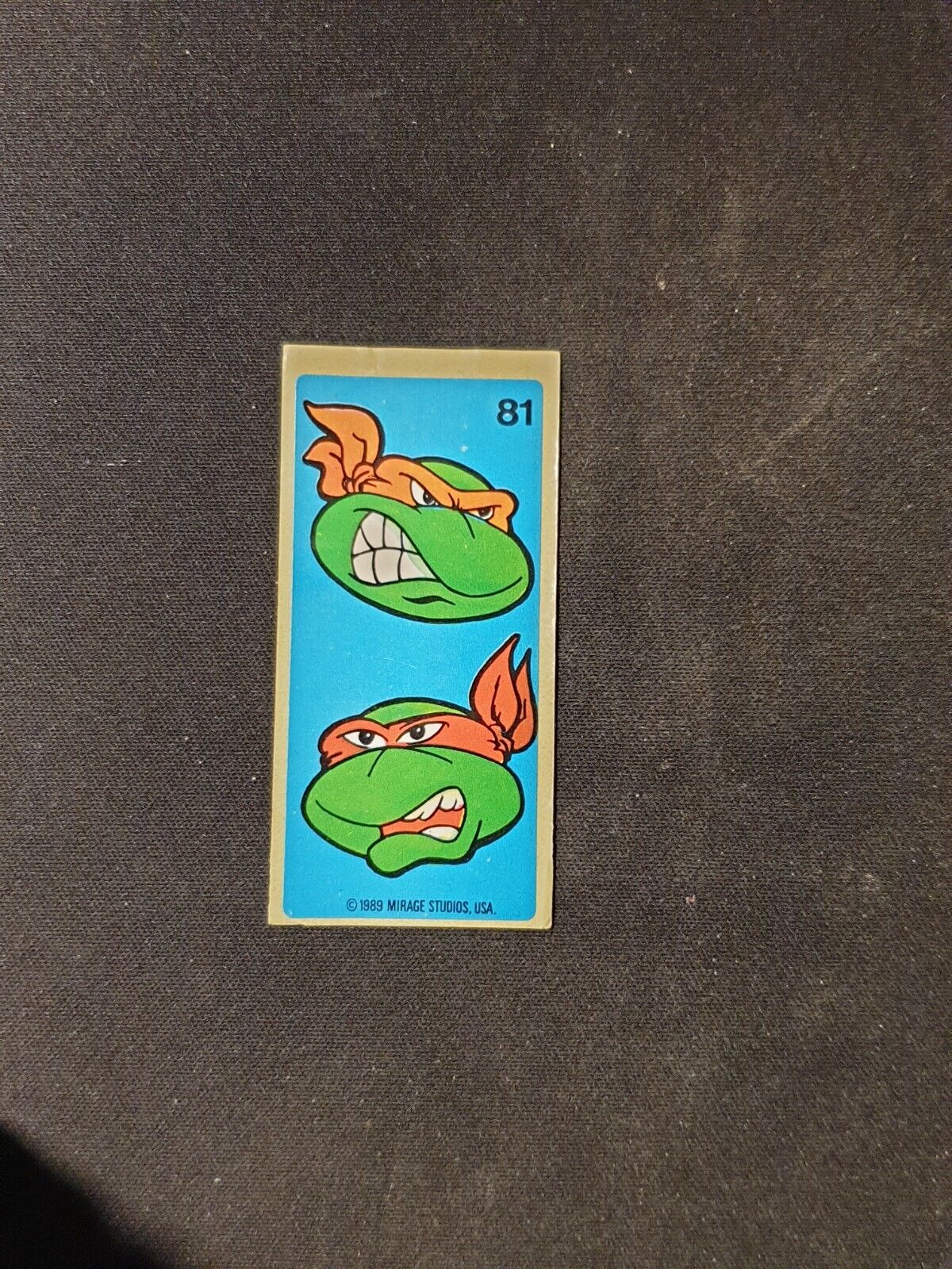 1989 TEENAGE MUTANT NINJA TURTLES Mirage Studios BUBBLE GUM Sticker No 81