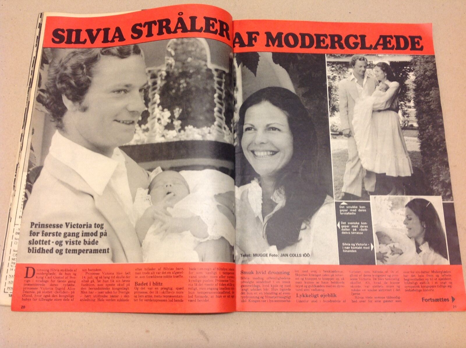 Queen Silvia Princess Victoria Birth Gustaf Danish Magazine 1977 "Se og Hoer"