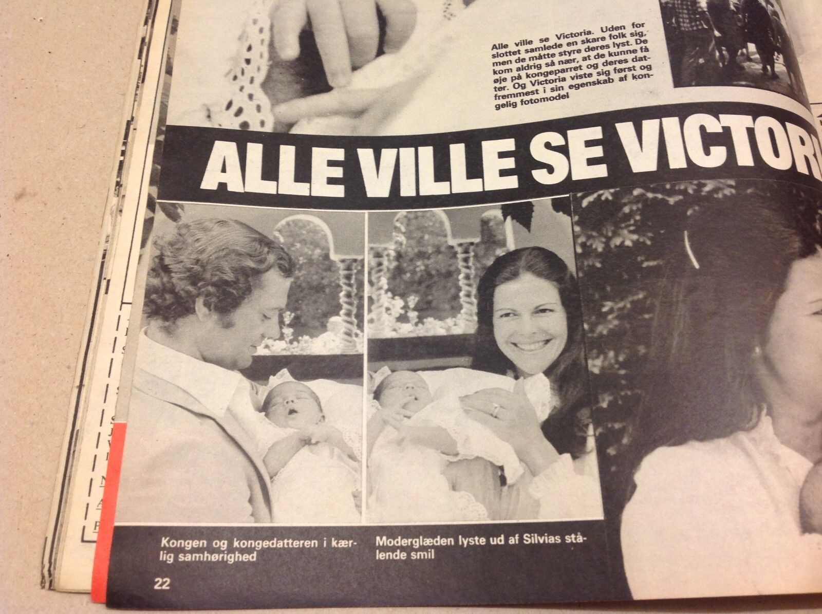 Queen Silvia Princess Victoria Birth Gustaf Danish Magazine 1977 "Se og Hoer"