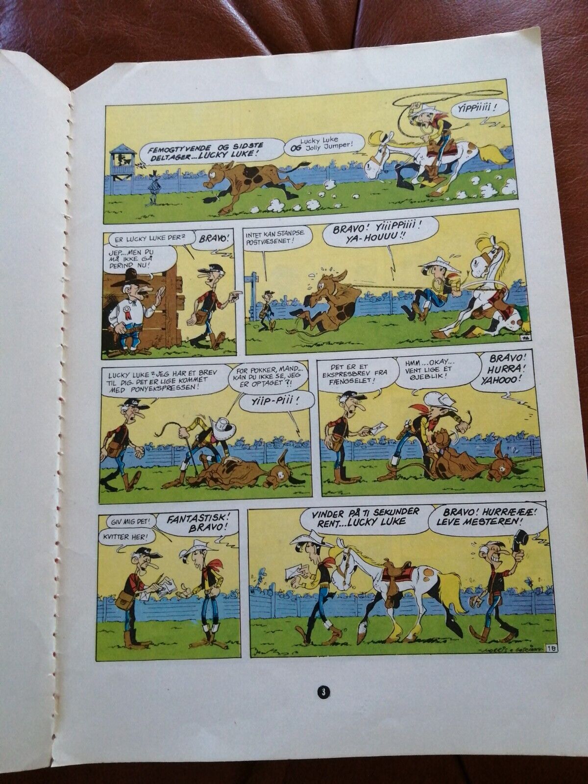 Denmarkcomic book"Lucky Luke" no 11Morris  Goscinny : L'Escorte1975