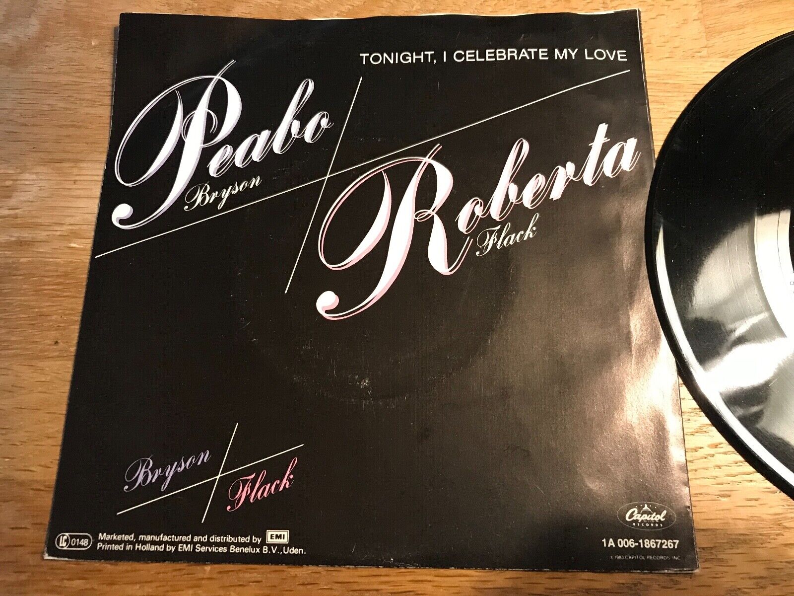 PEABO BRYSON  ROBERTA FLACK "TONIGHTI CELEBRATEMY LOVE" 1983 CAPITOL HOLLAND**