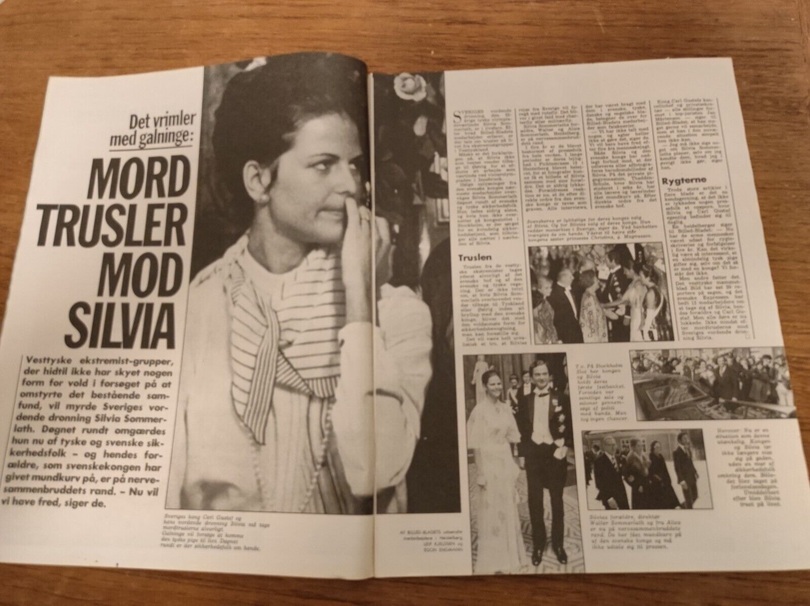 QUEEN SILVIA Sanne Salomonsen MAUD ADAMS Jackie Onassis 1976 Danish Magazin BB32